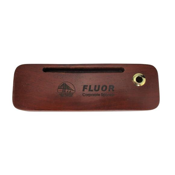 Vintage Fluor Hanford Richland Pen in Wood Box Stand - Leadership Tri-Cities Pen - Picture 3 of 7